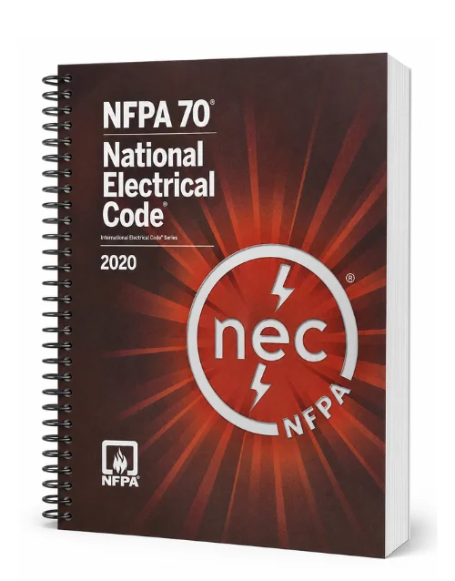 NFPA 70 National Electrical Code NEC 2020 Edition Spiral Bound book, ISBN 9781455922994